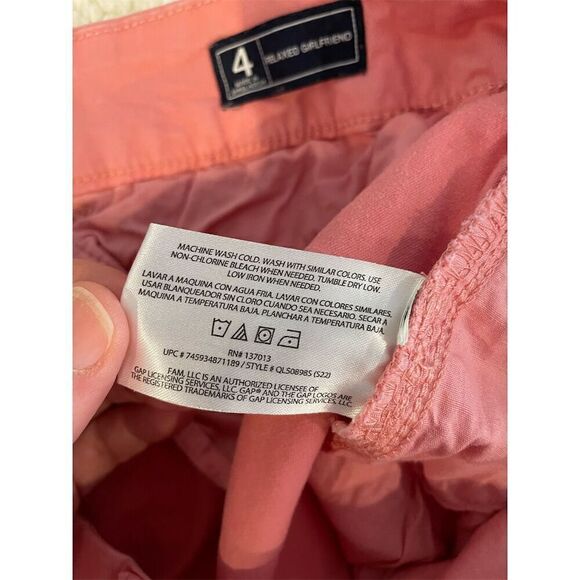 GAP Women's Relaxed Girlfriend Chino Shorts Pink Size 4 - Picture 8 of 9